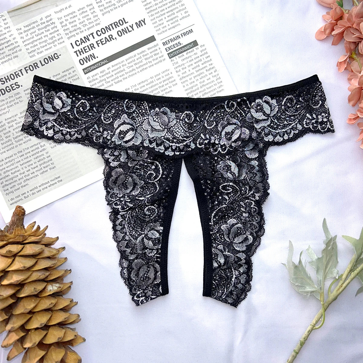 Elegant Lace Thong for Women - Vallador